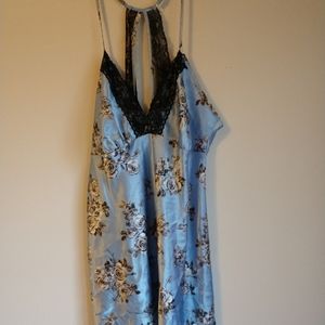 Blue floral lingerie